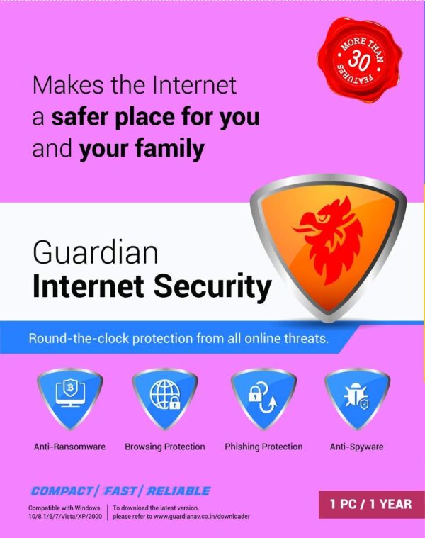 Guardian Internet Security 1 User 1 Year (Email Delivery)