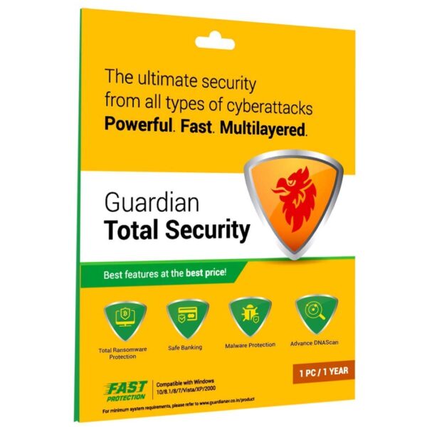 Guardian Total Security with Anti-Ransomware- 1PC/1Year (Email Delivery)
