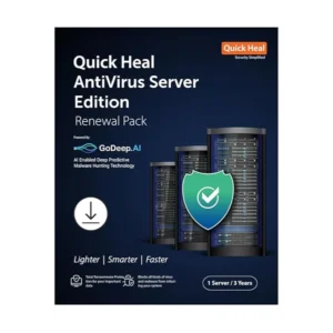 Quick Heal Antivirus Server Edition – 1 User, 3 Years | Subscription | Get It Instantly by Email