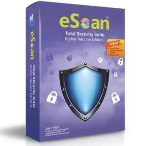 eScan Total Security Suite V22 (Cyber Vaccine Edition) – 1 User, 1 Year | Subscription | Get It Instantly by Email