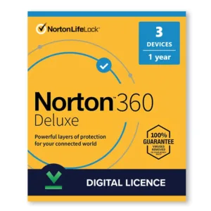 Norton 360 Deluxe – 3 Devices, 1 Year | Digital License | Subscription | Get It Instantly by Email