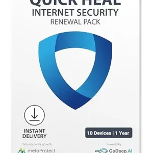 Quick Heal Internet Renewal Pack – 10 Users, 1 Year | Existing Quick Heal Required | Subscription | Get It Instantly by Email