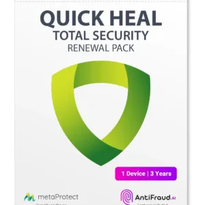 Quick Heal Total Security Renewal – 1 User, 3 Years | Existing Quick Heal Required | Subscription | Get It Instantly by Email
