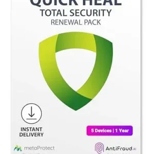 Quick Heal Total Security Renewal – 5 Users, 1 Year | Existing Quick Heal Required | Subscription | Get It Instantly by Email